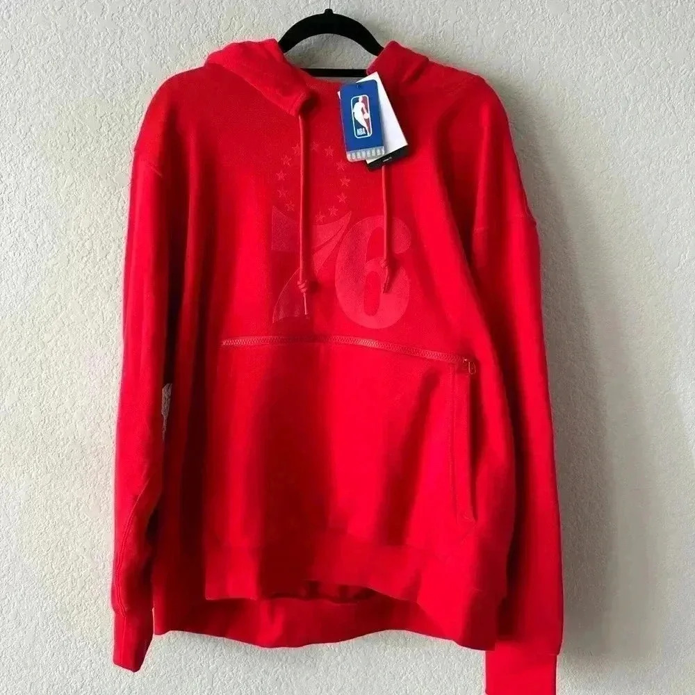 Nike Men's Long Sleeve Hoodie NBA Basketball 76ers Fan Gear Size Extra Large NWT